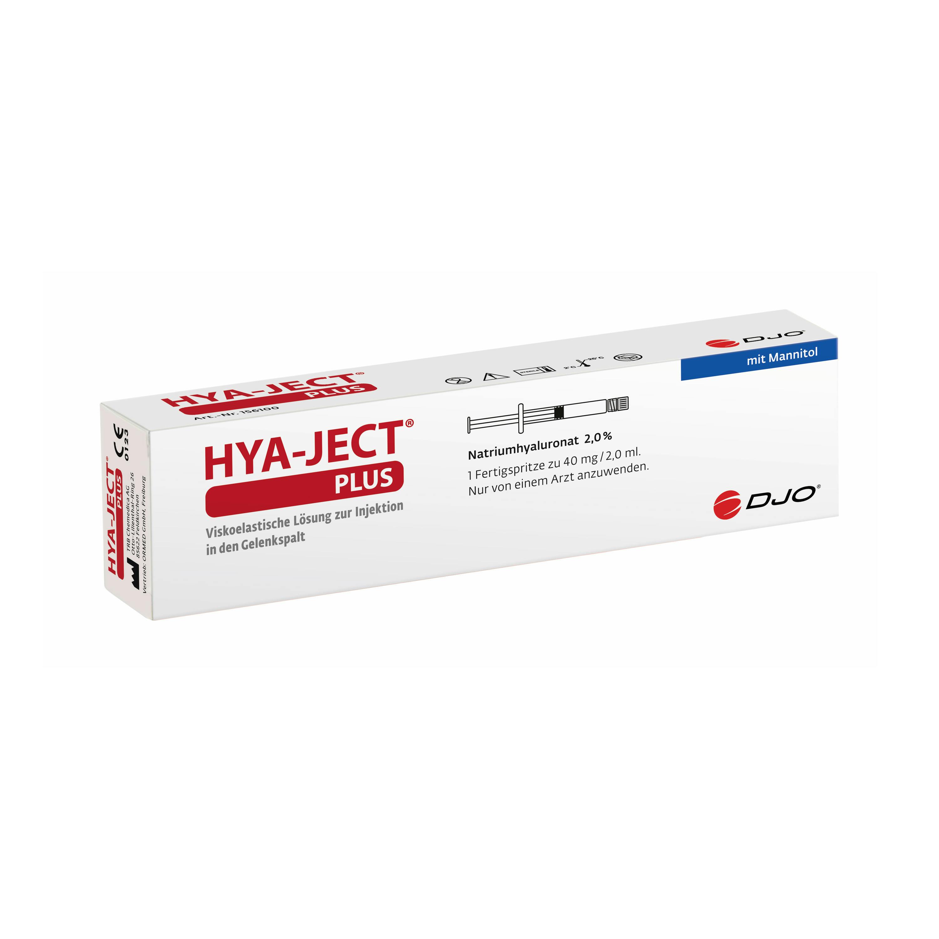 Produktbild Hyaluronsäure zur intraartikulären Arthrosebehandlung großer Gelenke, 1 Fertigspritze, 40mg:2ml ohne Spritze