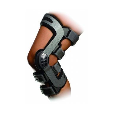 Zusatzbild DONJOY® OA Adjuster 3 am Bein innen, Rahmenorthese zur Entlastung und Stabilisierung des Kniegelenks bei Gonarthrose